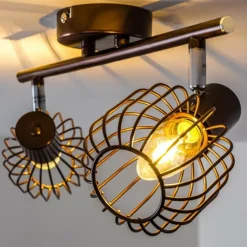 hofstein Spot de plafond Cancun Brun, 2 lumières* Spots Et Projecteurs