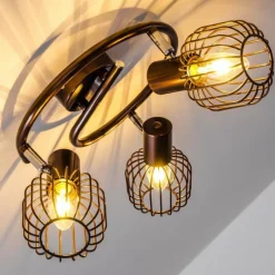 Luminaires Rustiques-hofstein Spot de plafond Cancun Brun, 3 lumières