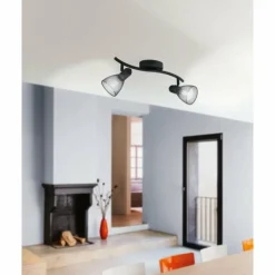 Luminaires Eglo Spot de plafond EGLO CAROVIGNO Noir, 2 lumières* Spots Et Projecteurs