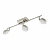 Luminaires Eglo Spot de plafond Eglo CONNECT CORROPOLI-C LED Nickel mat, 3 lumières, Changeur de couleurs