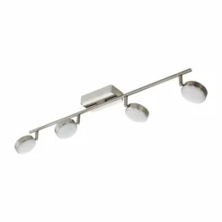 Luminaires Eglo Spot de plafond Eglo CONNECT CORROPOLI-C LED Nickel mat, 4 lumières, Changeur de couleurs