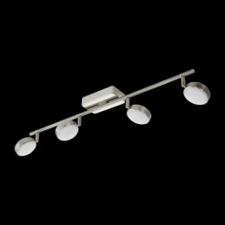 Luminaires Eglo Spot de plafond Eglo CONNECT CORROPOLI-C LED Nickel mat, 4 lumières, Changeur de couleurs