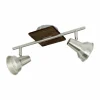 Luminaires Eglo Spot de plafond Eglo FILIPINA LED Brun, Nickel mat, 2 lumières* Éclairage Led