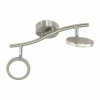 Luminaires Eglo Spot de plafond Eglo KARYSTOS LED Nickel mat, 2 lumières* Spots Et Projecteurs