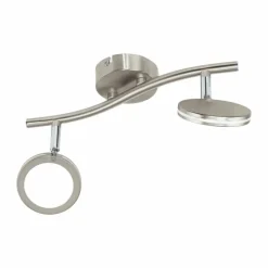 Luminaires Eglo Spot de plafond Eglo KARYSTOS LED Nickel mat, 2 lumières* Spots Et Projecteurs