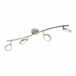 Luminaires Eglo Spot de plafond Eglo KARYSTOS LED Nickel mat, 4 lumières* Éclairage Led
