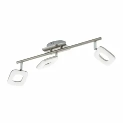 Luminaires Eglo Spot de plafond Eglo LITAGO LED Nickel mat, 3 lumières* Éclairage Led
