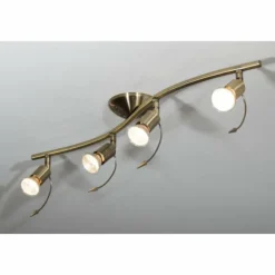 Lampes Dorées-Luminaires Eglo Spot de plafond Eglo Or, Laiton, Blanc