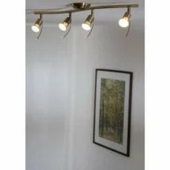 Lampes Dorées-Luminaires Eglo Spot de plafond Eglo Or, Laiton, Blanc