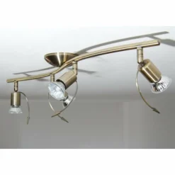 Lampes Dorées-Luminaires Eglo Spot de plafond Eglo Or, Laiton, Blanc