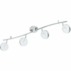 Luminaires Eglo Spot de plafond EGLO SALTO LED Chrome, 4 lumières* Éclairage Led