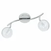 Luminaires Eglo Spot de plafond EGLO SALTO LED Chrome, 2 lumières* Éclairage Led