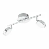 Luminaires Eglo Spot de plafond Eglo SALTO LED Chrome, 2 lumières* Éclairage Led