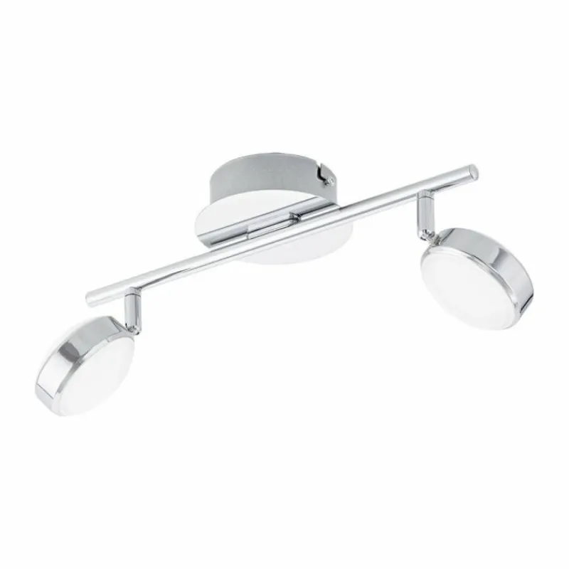 Luminaires Eglo Spot de plafond Eglo SALTO LED Chrome, 2 lumières* Éclairage Led