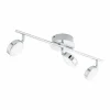 Luminaires Eglo Spot de plafond Eglo SALTO LED Chrome, 3 lumières* Éclairage Led