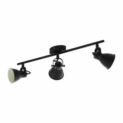 Luminaires Eglo Spot de plafond EGLO SERAS LED Noir, 3 lumières* Éclairage Led