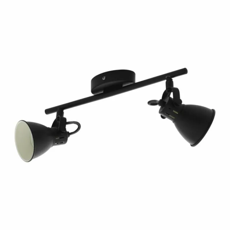 Luminaires Eglo Spot de plafond EGLO SERAS LED Noir, 2 lumières* Éclairage Led