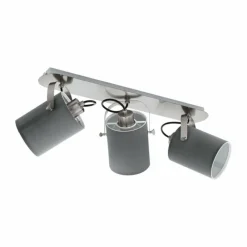 Lampes En Tissu-Luminaires Eglo Spot de plafond EGLO VILLABATE Nickel mat, 3 lumières