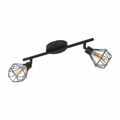 Luminaires Eglo Spot de plafond EGLO ZAPATA LED Noir, 2 lumières