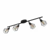 Luminaires Eglo Spot de plafond EGLO ZAPATA LED Noir, 4 lumières