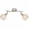 Luminaires Globo Lighting Spot de plafond Globo CALIFORNIA Nickel mat, 2 lumières