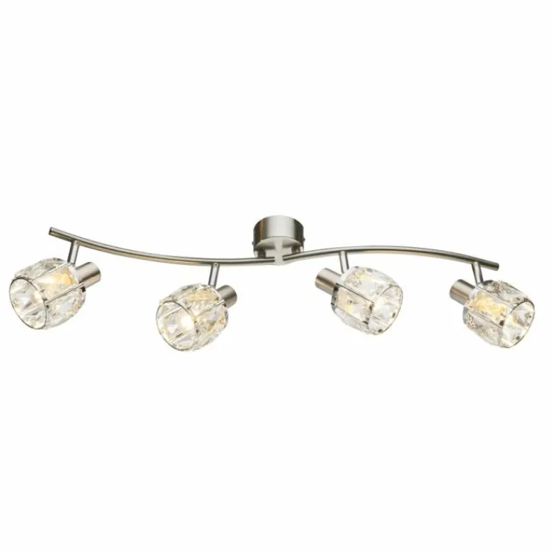 Lampe Turque-Luminaires Globo Lighting Spot de plafond Globo Kris Nickel mat, 4 lumières