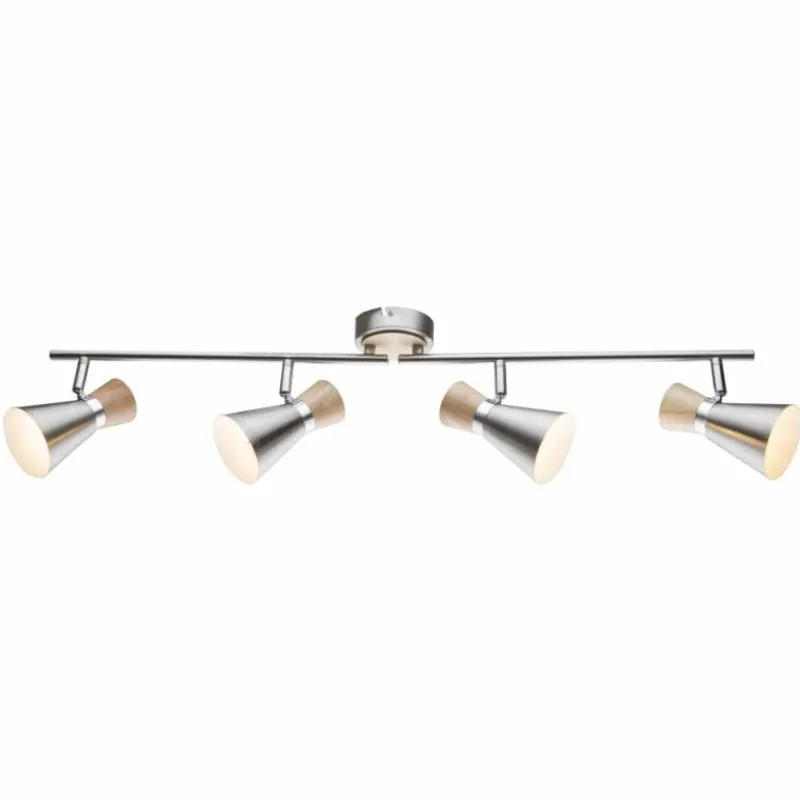 Luminaires Globo Lighting Spot de plafond Globo Nickel mat, 4 lumières* Spots Et Projecteurs