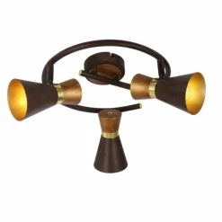 Luminaires Rustiques-Luminaires Globo Lighting Spot de plafond Globo Or, 3 lumières