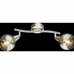 Luminaires Globo Lighting Spot de plafond Globo ROMAN LED Nickel mat, 2 lumières