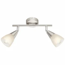 Luminaires Globo Lighting Spot de plafond Globo Tadeus I Nickel mat, 2 lumières* Spots Et Projecteurs