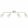Luminaires Globo Lighting Spot de plafond Globo Tadeus I Nickel mat, 4 lumières* Spots Et Projecteurs