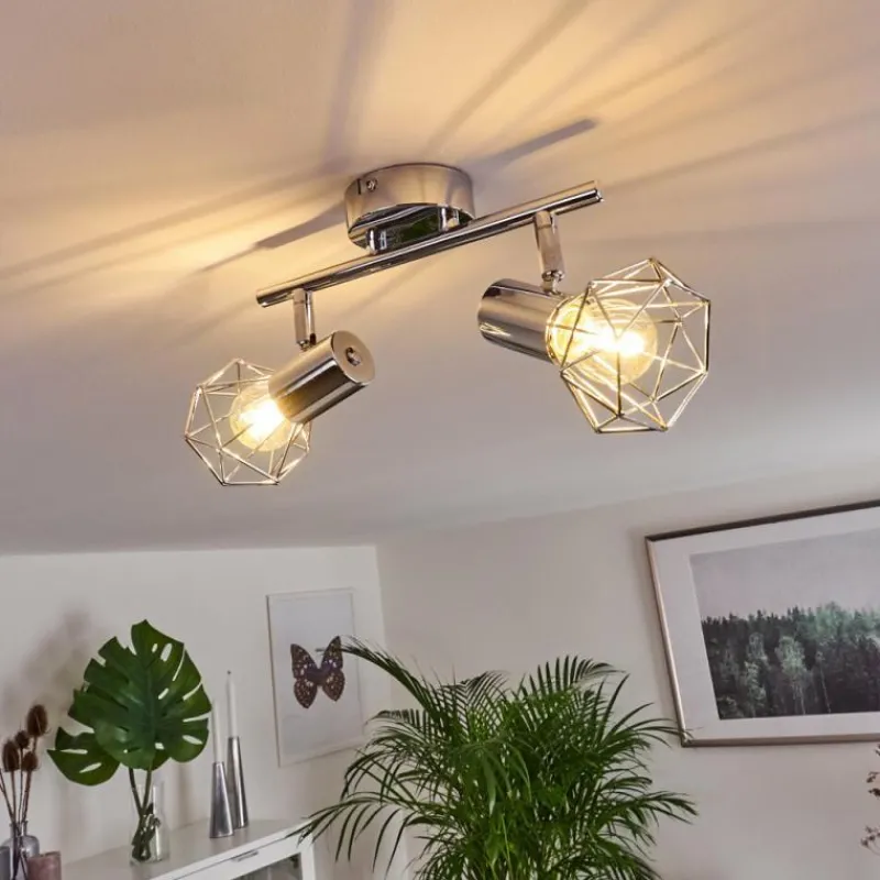 hofstein Spot de plafond Globo Xara Chrome, 2 lumières