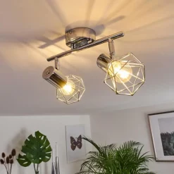 hofstein Spot de plafond Globo Xara Chrome, 2 lumières
