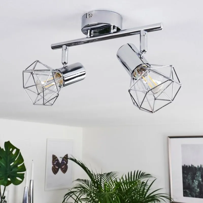 hofstein Spot de plafond Globo Xara Chrome, 2 lumières