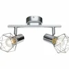 Luminaires Globo Lighting Spot de plafond Globo Xara I Chrome, 2 lumières* Spots Et Projecteurs