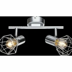 Luminaires Globo Lighting Spot de plafond Globo Xara I Chrome, 2 lumières* Spots Et Projecteurs