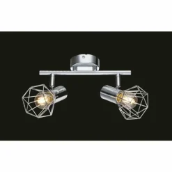 Luminaires Globo Lighting Spot de plafond Globo Xara I Chrome, 2 lumières* Spots Et Projecteurs