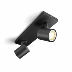 Luminaires Philips Spot de plafond, kit de base Philips Hue Ambiance White Runner Noir, 2 lumières, Télécommandes