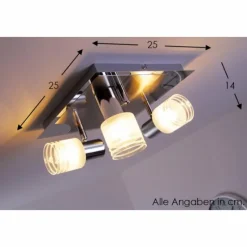 Luminaires Brilliant Spot de plafond LED Brilliant Leuchten Chrome, Nickel mat, Blanc, 3 lumières