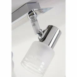 Luminaires Brilliant Spot de plafond LED Brilliant Leuchten Chrome, Blanc, 2 lumières