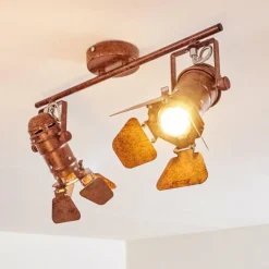 hofstein Spot de plafond Lichinga Rouille, 2 lumières* Spots Et Projecteurs