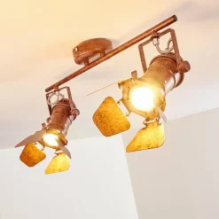 hofstein Spot de plafond Lichinga Rouille, 2 lumières* Spots Et Projecteurs