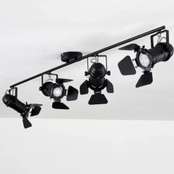 Lampes Industrielles-hofstein Spot de plafond Lichinga Noir, 4 lumières