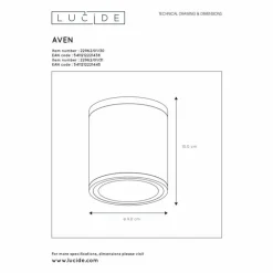 Luminaires Lucide Spot de plafond Lucide AVEN Noir, 1 lumière* Spots Et Projecteurs