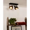 Lampes Industrielles-Luminaires Lucide Spot de plafond Lucide CICLETA Noir, 2 lumières