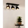 Lampes Industrielles-Luminaires Lucide Spot de plafond Lucide CICLETA Noir, 3 lumières