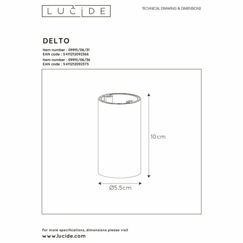 Luminaires Lucide Spot de plafond Lucide DELTO LED Gris, 1 lumière* Downlights