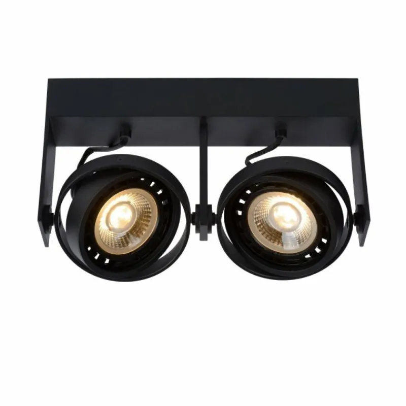 Lampes Industrielles-Luminaires Lucide Spot de plafond Lucide GRIFFON Noir, 2 lumières