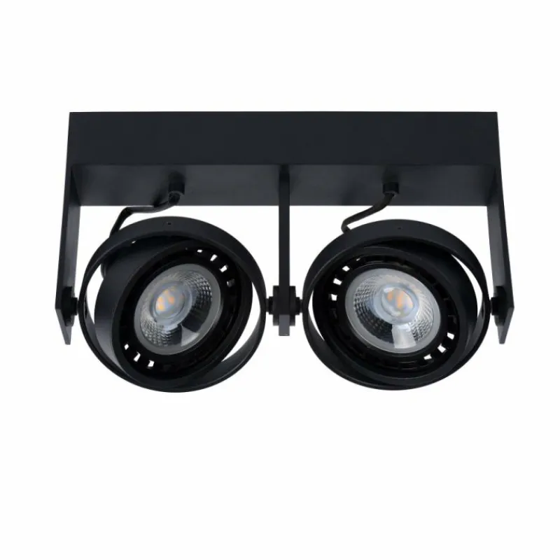 Lampes Industrielles-Luminaires Lucide Spot de plafond Lucide GRIFFON Noir, 2 lumières