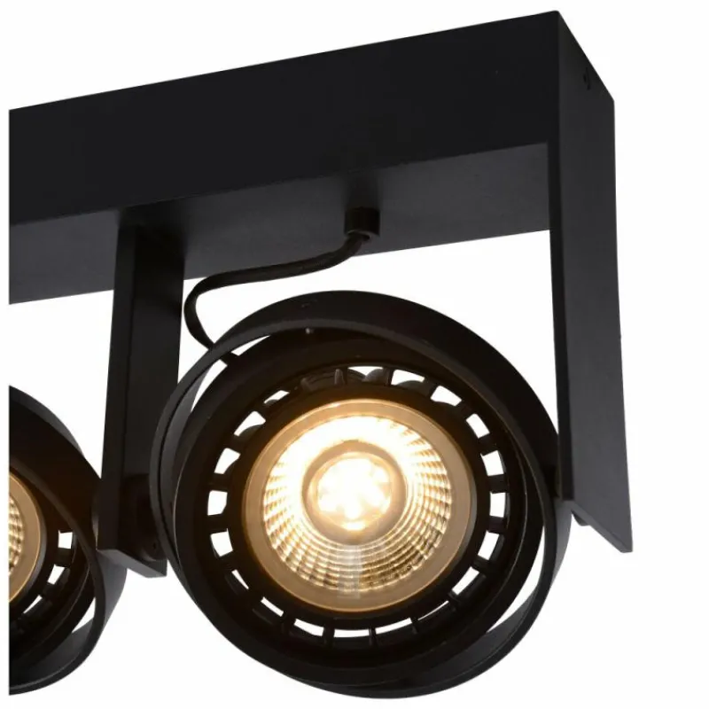 Lampes Industrielles-Luminaires Lucide Spot de plafond Lucide GRIFFON Noir, 2 lumières